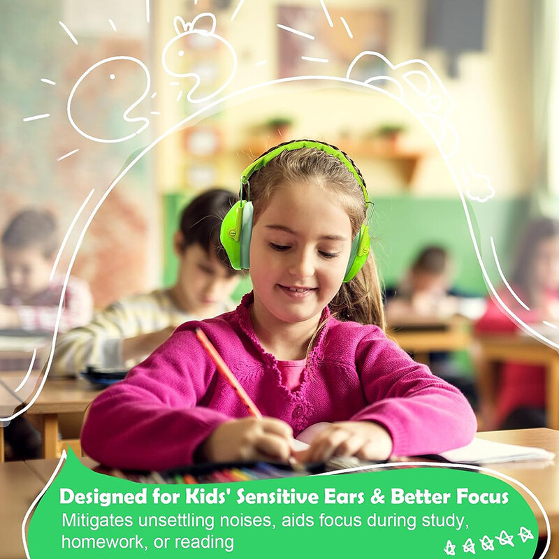 ZOHAN Kids Hallásvédő Fülvédők Babafülvédők Zajcsökkentő Fülvédő Autizmussal Gyermekek Kisgyermekek Olvasó Alvás
