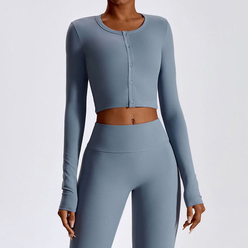 Ženska jakna za trčanje, majica s dugim rukavima za jogu, sportski, uski, uski kaput Brzosušeća sportska odjeća za vježbanje