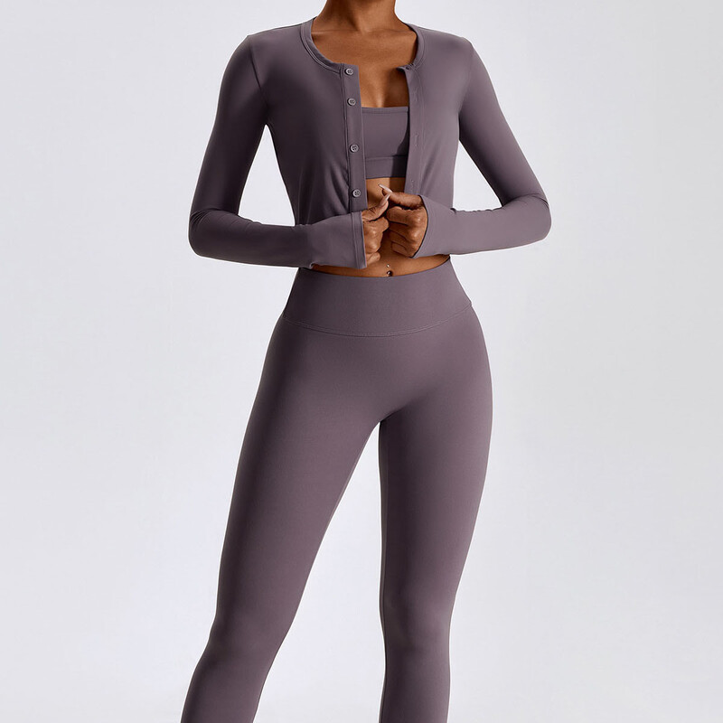 Ženska jakna za trčanje, majica s dugim rukavima za jogu, sportski, uski, uski kaput Brzosušeća sportska odjeća za vježbanje