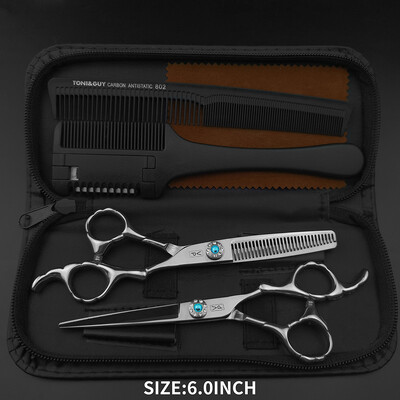 Set de foarfece profesionale de coafură VP 5.5 6.0 Set de foarfece pentru înfrumusețarea părului de coafură Instrumente de salon pentru tuns, rărire a părului