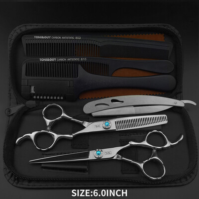 Set de foarfece profesionale de coafură VP 5.5 6.0 Set de foarfece pentru înfrumusețarea părului de coafură Instrumente de salon pentru tuns, rărire a părului