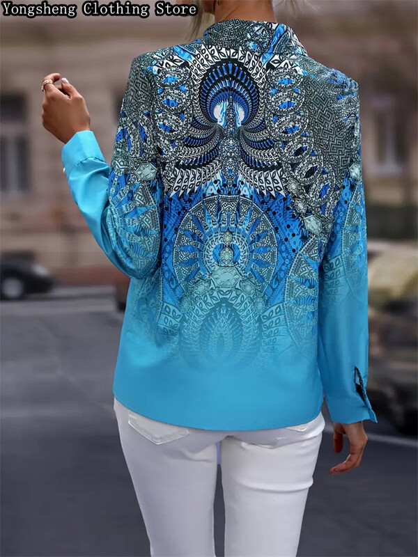 Ljetna ženska košulja od ledene svile dugih rukava 2024. europskog vrućeg stila Nova modna uska modna ležerna odjeća