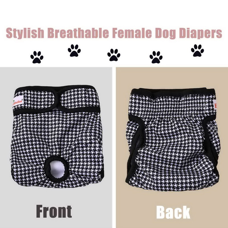 Slatke pelene za kućne ljubimce u obliku ptičje zubi Perive fiziološke higijenske gaćice za višekratnu upotrebu za štene Pelene za pelene na trbuhu
