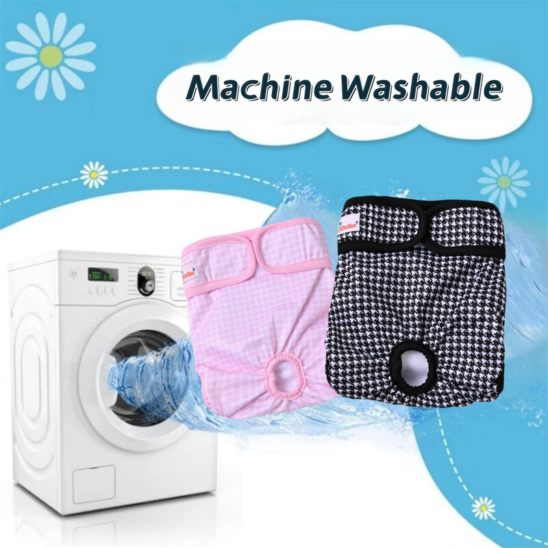 Slatke pelene za kućne ljubimce u obliku ptičje zubi Perive fiziološke higijenske gaćice za višekratnu upotrebu za štene Pelene za pelene na trbuhu