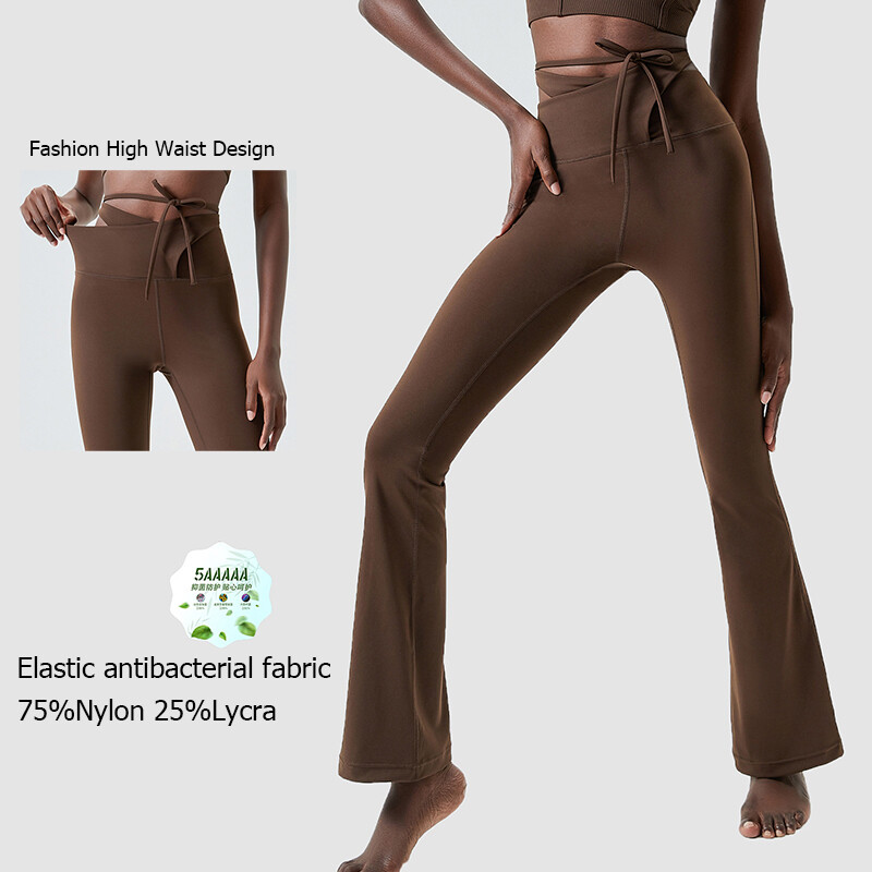 Ženski dvodijelni set za jogu, mekana, mekana, super rastezljiva odjeća za vježbanje, snažan grudnjak, široke hlače, odijelo za teretanu, ženska odjeća