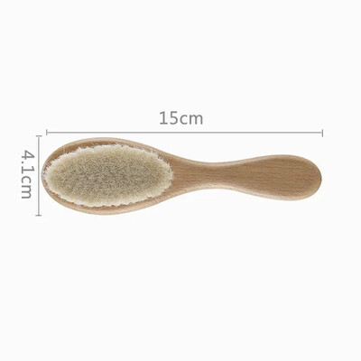 Uus Baby Care Pure Natural Wool Baby puidust hari kammihari Baby juuksehari vastsündinu juuksehari imikute kammipea masseerija