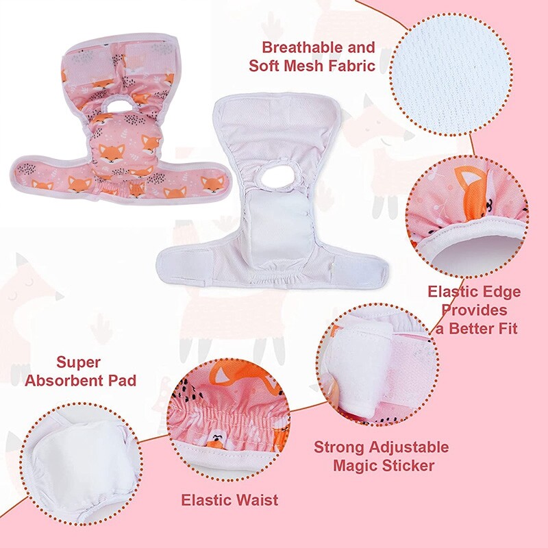 Hlače za kućne ljubimce Ženski pas Fiziološke hlače Elastični struk Donje rublje za psa Slatke higijenske gaćice Odjeća za pse Ropa De Perros Mascotas