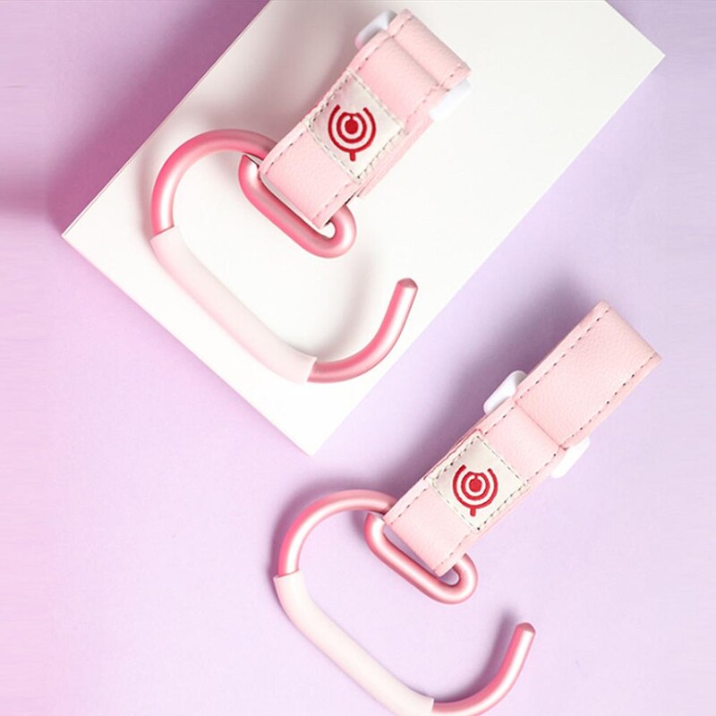 Čvrsta kuka za dječja kolica Kuke za kolica Vješalica za dječja kolica s PU remenom Torba s karabinerom Okretna kuka Dodaci za kolica