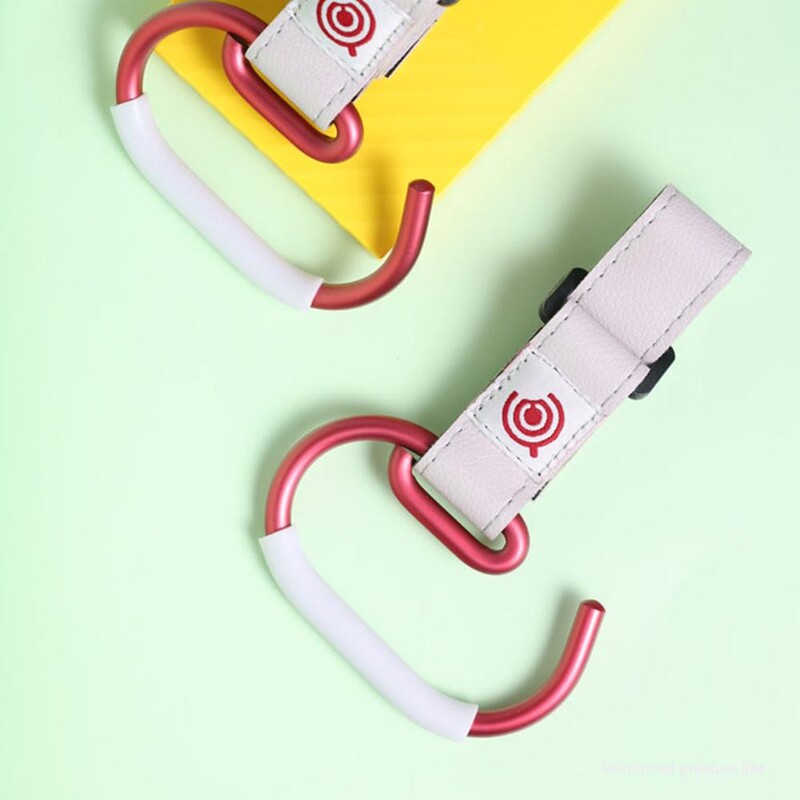 Čvrsta kuka za dječja kolica Kuke za kolica Vješalica za dječja kolica s PU remenom Torba s karabinerom Okretna kuka Dodaci za kolica