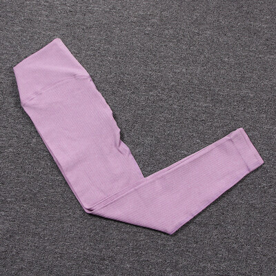 Set de yoga cu nervuri fără cusături Trening pentru femei Îmbrăcăminte sport Set de gimnastică Îmbrăcăminte de fitness Haine de antrenament Crop Top cu mânecă lungă Jambiere de yoga
