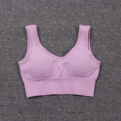 Set de yoga cu nervuri fără cusături Trening pentru femei Îmbrăcăminte sport Set de gimnastică Îmbrăcăminte de fitness Haine de antrenament Crop Top cu mânecă lungă Jambiere de yoga