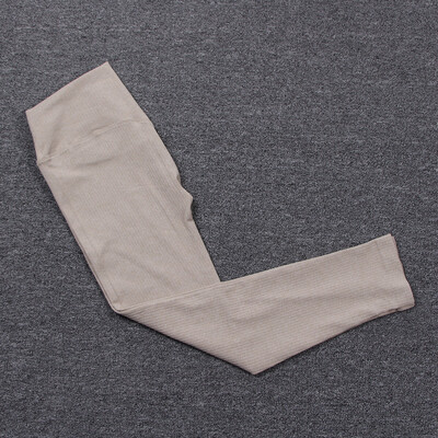 Set de yoga cu nervuri fără cusături Trening pentru femei Îmbrăcăminte sport Set de gimnastică Îmbrăcăminte de fitness Haine de antrenament Crop Top cu mânecă lungă Jambiere de yoga