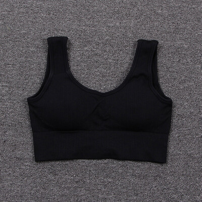 Set de yoga cu nervuri fără cusături Trening pentru femei Îmbrăcăminte sport Set de gimnastică Îmbrăcăminte de fitness Haine de antrenament Crop Top cu mânecă lungă Jambiere de yoga