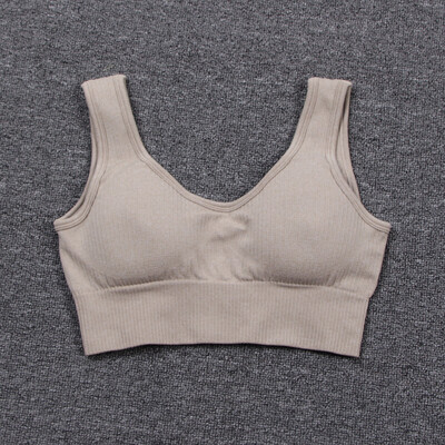 Set de yoga cu nervuri fără cusături Trening pentru femei Îmbrăcăminte sport Set de gimnastică Îmbrăcăminte de fitness Haine de antrenament Crop Top cu mânecă lungă Jambiere de yoga
