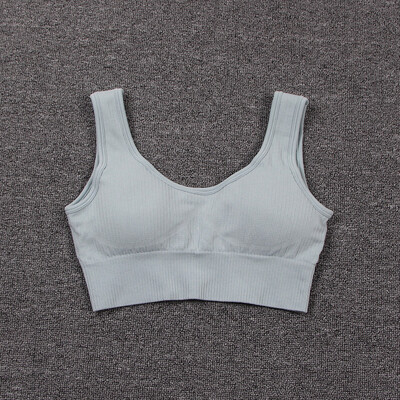 Set de yoga cu nervuri fără cusături Trening pentru femei Îmbrăcăminte sport Set de gimnastică Îmbrăcăminte de fitness Haine de antrenament Crop Top cu mânecă lungă Jambiere de yoga