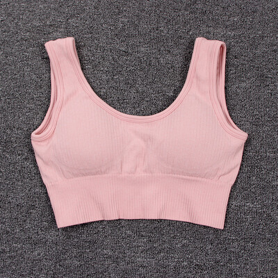 Set de yoga cu nervuri fără cusături Trening pentru femei Îmbrăcăminte sport Set de gimnastică Îmbrăcăminte de fitness Haine de antrenament Crop Top cu mânecă lungă Jambiere de yoga
