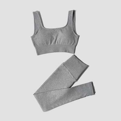 Îmbrăcăminte sport pentru femei Set de yoga Îmbrăcăminte de antrenament Îmbrăcăminte atletică Sport Sală de gimnastică Jambiere fără sudură Fitness Sutien Crop Top Costum de yoga cu mâneci lungi