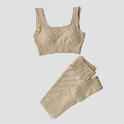 Îmbrăcăminte sport pentru femei Set de yoga Îmbrăcăminte de antrenament Îmbrăcăminte atletică Sport Sală de gimnastică Jambiere fără sudură Fitness Sutien Crop Top Costum de yoga cu mâneci lungi