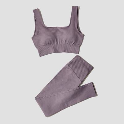 Îmbrăcăminte sport pentru femei Set de yoga Îmbrăcăminte de antrenament Îmbrăcăminte atletică Sport Sală de gimnastică Jambiere fără sudură Fitness Sutien Crop Top Costum de yoga cu mâneci lungi