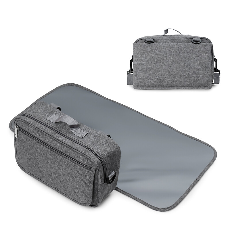 Mala torba za pelene Torba za kolica Organizator pelena Caddy za pelene s podlogom za presvlačenje, remenima za kolica i podesivim ramenom