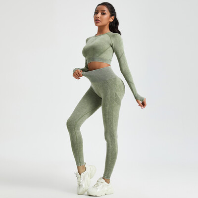 Spălați Seturi Pantaloni Toamnă Skinny Stretch Seturi Pantaloni Sport Imbracaminte frumoasa