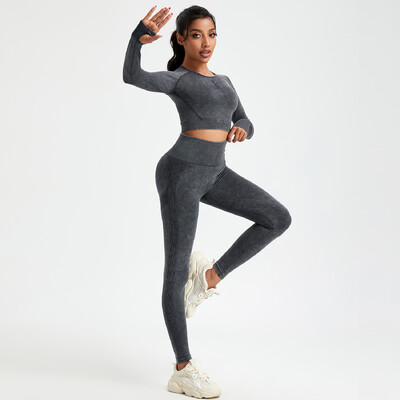Spălați Seturi Pantaloni Toamnă Skinny Stretch Seturi Pantaloni Sport Imbracaminte frumoasa
