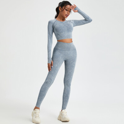 Spălați Seturi Pantaloni Toamnă Skinny Stretch Seturi Pantaloni Sport Imbracaminte frumoasa