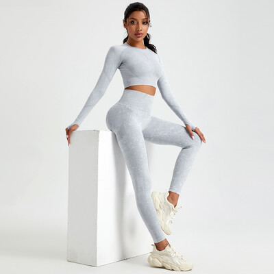 Spălați Seturi Pantaloni Toamnă Skinny Stretch Seturi Pantaloni Sport Imbracaminte frumoasa