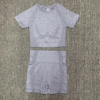 2/3/5 buc. Costume sportive pentru femei fără sudură Set de yoga Îmbrăcăminte sportivă de antrenament Îmbrăcăminte de gimnastică Fitness Top cu mânecă lungă Leggings cu talie înaltă
