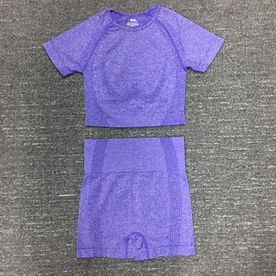 2/3/5 buc. Costume sportive pentru femei fără sudură Set de yoga Îmbrăcăminte sportivă de antrenament Îmbrăcăminte de gimnastică Fitness Top cu mânecă lungă Leggings cu talie înaltă