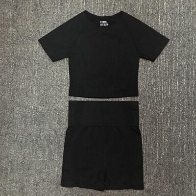 2/3/5 buc. Costume sportive pentru femei fără sudură Set de yoga Îmbrăcăminte sportivă de antrenament Îmbrăcăminte de gimnastică Fitness Top cu mânecă lungă Leggings cu talie înaltă