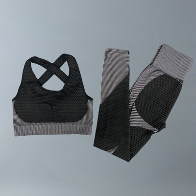 Costume de yoga Femei Îmbrăcăminte de fitness Set de gimnastică Ținute sport Antrenament Exercițiu Pantaloni de antrenament Sutien cu mânecă lungă Crop Top Treninguri pentru femei