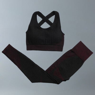 Costume de yoga Femei Îmbrăcăminte de fitness Set de gimnastică Ținute sport Antrenament Exercițiu Pantaloni de antrenament Sutien cu mânecă lungă Crop Top Treninguri pentru femei