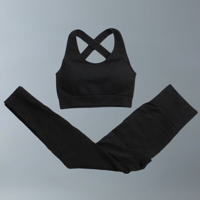 Costume de yoga Femei Îmbrăcăminte de fitness Set de gimnastică Ținute sport Antrenament Exercițiu Pantaloni de antrenament Sutien cu mânecă lungă Crop Top Treninguri pentru femei