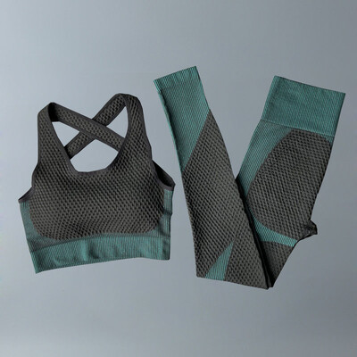 Costume de yoga Femei Îmbrăcăminte de fitness Set de gimnastică Ținute sport Antrenament Exercițiu Pantaloni de antrenament Sutien cu mânecă lungă Crop Top Treninguri pentru femei