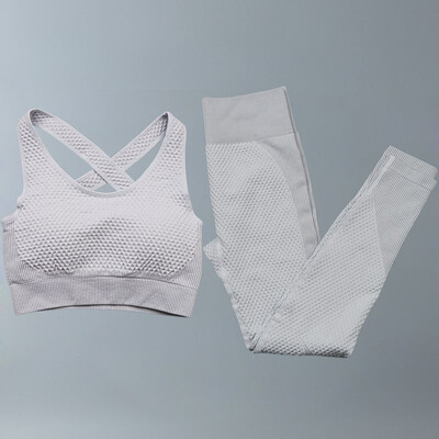 Costume de yoga Femei Îmbrăcăminte de fitness Set de gimnastică Ținute sport Antrenament Exercițiu Pantaloni de antrenament Sutien cu mânecă lungă Crop Top Treninguri pentru femei