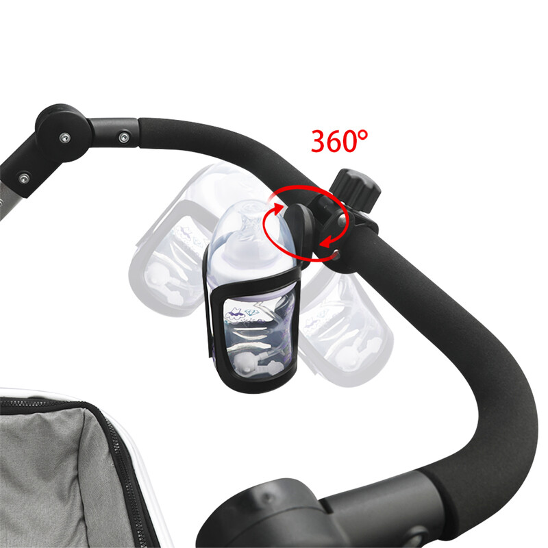 Νέα θήκη για καροτσάκι μωρού Ράφι μπιμπερό Universal 360 Περιστρεφόμενη θήκη για καρότσι μεταφοράς καροτσιού Καροτσάκι μπιμπερό γάλακτος