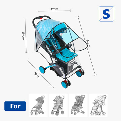 Husa de ploaie pentru carucior, Accesoriu universal pentru carucior, Impermeabil, rezistent la vant, Protejeaza de praf zapada, Scut de vreme pentru calatorie pentru bebelusi