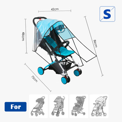 Husa de ploaie pentru carucior, Accesoriu universal pentru carucior, Impermeabil, rezistent la vant, Protejeaza de praf zapada, Scut de vreme pentru calatorie pentru bebelusi