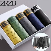 Boxeri Bărbați Pantaloni scurti boxer sexy Lenjerie pentru bărbați Lenjerie de gheață din plasă de mătase Chiloți pentru bărbați Chiloți pentru bărbați Compresie Stretch Mărime mare L-5XL