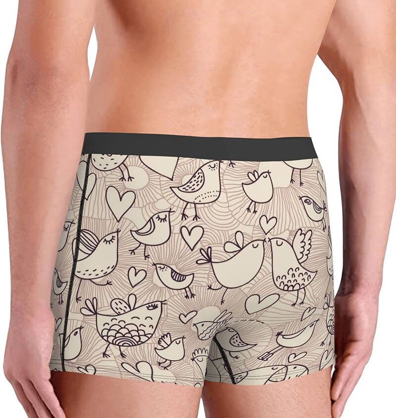 Muške prozračne bokserice Graffiti Chicken Comfort mekano rastezljivo donje rublje gaće s izbočenom torbicom za muškarce i dječake