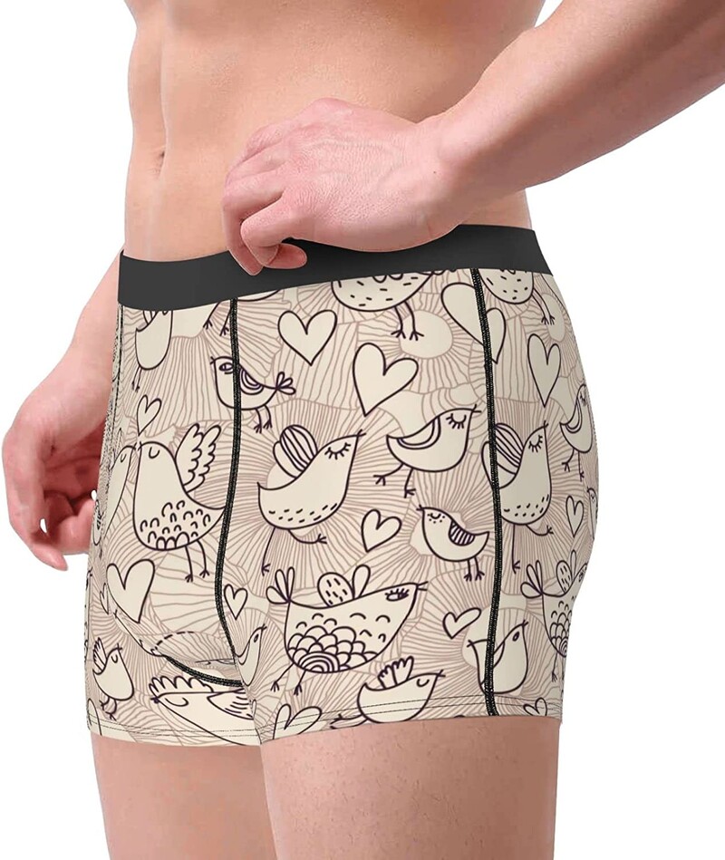 Muške prozračne bokserice Graffiti Chicken Comfort mekano rastezljivo donje rublje gaće s izbočenom torbicom za muškarce i dječake