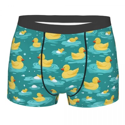 Kohandatud Yellow Ducks Aluspesu Meeste Stretch Multikas Bokserpüksid Lühikesed püksid Aluspüksid Pehmed Seksikad Aluspüksid Hommele