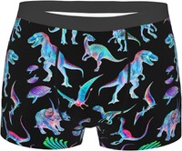 Meeste poksipüksid Fantaasia dinosauruste aluspesu kohvrid, pehmed venivad sportbokseri püksid Fitness meestele poistele