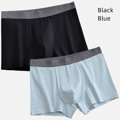 2tk Meeste aluspüksid Puuvillane Meeste Aluspesu Bokserid Aluspüksid Lühikesed püksid L-5XL Suur Suur Elastne Hingav Pehme Seksikas Mugav