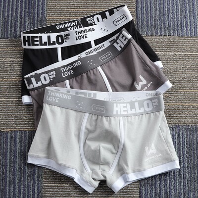 3 buc Lenjerie de corp pentru bărbați BoxerShorts Chiloți bărbați din bumbac Boxeri pentru bărbați, elastici, absorbanți de umiditate, chiloți confortabili imprimați pentru bărbați