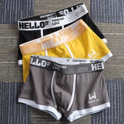3 buc Lenjerie de corp pentru bărbați BoxerShorts Chiloți bărbați din bumbac Boxeri pentru bărbați, elastici, absorbanți de umiditate, chiloți confortabili imprimați pentru bărbați