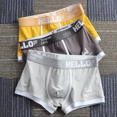3 buc Lenjerie de corp pentru bărbați BoxerShorts Chiloți bărbați din bumbac Boxeri pentru bărbați, elastici, absorbanți de umiditate, chiloți confortabili imprimați pentru bărbați