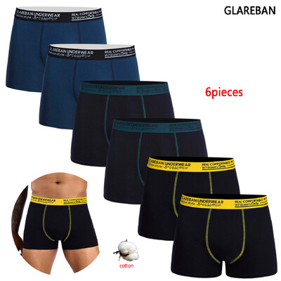 6db csomag 2024 Márka Boxer Divat Stílus Férfi Bugyik Pamut Fehérnemű Férfi és Alsónadrág For Homme Luxury Set Rövidnadrág Box Slips