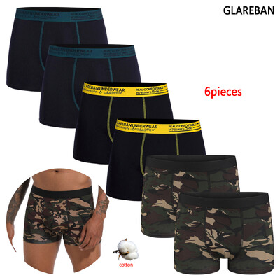 6tk pakk 2024 Brand Boxer Fashion Style Meeste Aluspüksid Puuvillane Aluspesu Meeste Ja Aluspüksid Homme Luksuskomplekti Lühikesed püksid Box Slips